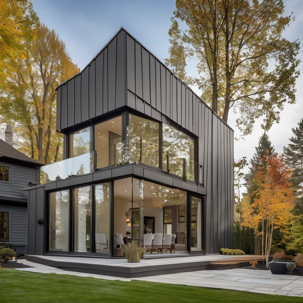 Professional roof replacement services showcase with construction environment